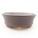 Ceramic bonsai bowl 10 x 10 x 3 cm, brown color - 1/4