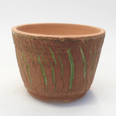 Ceramic bonsai bowl 13.5 x 13.5 x 9.5 cm, color cracked - 1