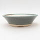 Ceramic bonsai bowl 18.5 x 18.5 x 5 cm, color green - 1/3