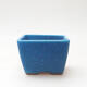 Ceramic bonsai bowl 6.5 x 6.5 x 5 cm, color blue - 1/3