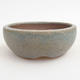 Ceramic bonsai bowl 9.5 x 9.5 x 3.5 cm, color blue - 1/3