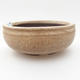 Ceramic bonsai bowl - 10 x 10 x 4 cm, color beige - 1/3