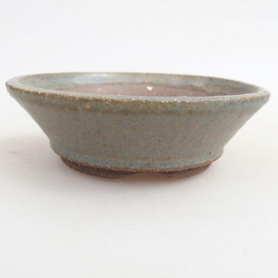 Ceramic bonsai bowl 10 x 10 x 3 cm, color blue - 1