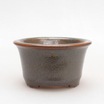 Ceramic bonsai bowl 9 x 9 x 5 cm, color brown - 1