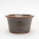 Ceramic bonsai bowl 9 x 9 x 5 cm, color brown - 1/3