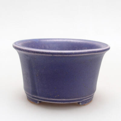 Ceramic bonsai bowl 9 x 9 x 5 cm, color purple - 1