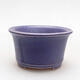 Ceramic bonsai bowl 9 x 9 x 5 cm, color purple - 1/3