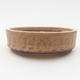 Ceramic bonsai bowl 9 x 9 x 2.5 cm, brown color - 1/4