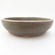 Ceramic bonsai bowl - 13 x 13 x 3,5 cm, color green - 1/3