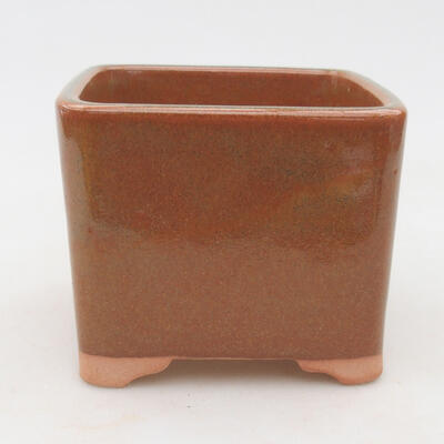 Ceramic bonsai bowl 10 x 10 x 8.5 cm, color gray-rusty - 1