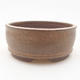 Ceramic bonsai bowl 8.5 x 8.5 x 2.5 cm, brown color - 1/4