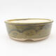Ceramic bonsai bowl 16 x 16 x 5 cm, color green - 1/3