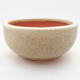 Ceramic bonsai bowl 10 x 10 x 5 cm, beige color - 1/4