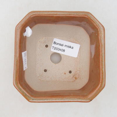 Ceramic bonsai bowl 10 x 10 x 6.5 cm, color gray-rusty - 1