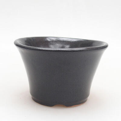 Ceramic bonsai bowl 10.5 x 10.5 x 6.5 cm, color gray - 1