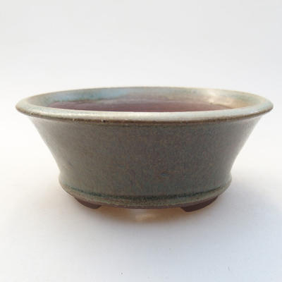 Ceramic bonsai bowl 10.5 x 10.5 x 4 cm, color green - 1