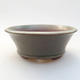 Ceramic bonsai bowl 10.5 x 10.5 x 4 cm, color green - 1/3
