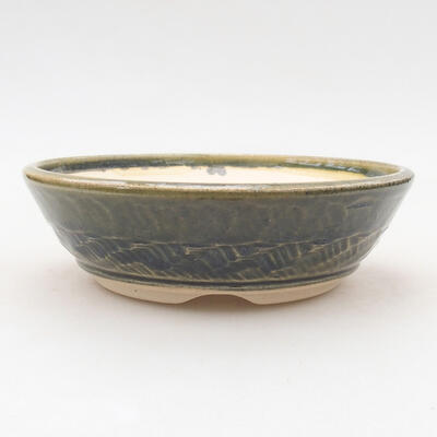 Ceramic bonsai bowl 15.5 x 15.5 x 4.5 cm, color green - 1