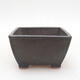Ceramic bonsai bowl 9.5 x 9.5 x 5.5 cm, color gray - 1/3