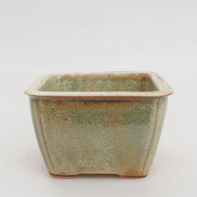 Ceramic bonsai bowl 8 x 8 x 5 cm, color beige - 1