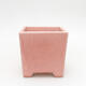Ceramic bonsai bowl 8.5 x 8.5 x 8.5 cm, color pink - 1/3