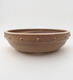 Ceramic bonsai bowl 20 x 20 x 5.5 cm, brown color - 1/3