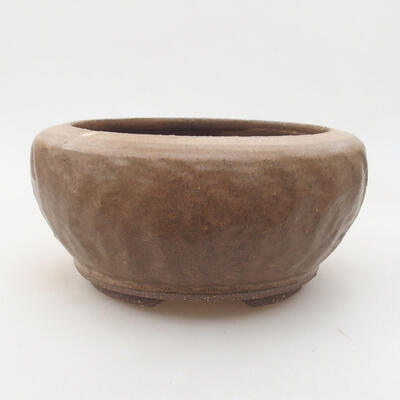 Ceramic bonsai bowl 17 x 17 x 8 cm, color brown - 1