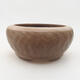 Ceramic bonsai bowl 17 x 17 x 8 cm, color brown - 1/3