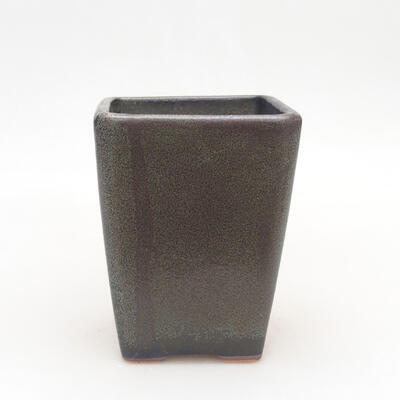 Ceramic bonsai bowl 8.5 x 8.5 x 11 cm, color gray - 1