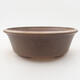 Ceramic bonsai bowl 18 x 18 x 6 cm, color brown - 1/3