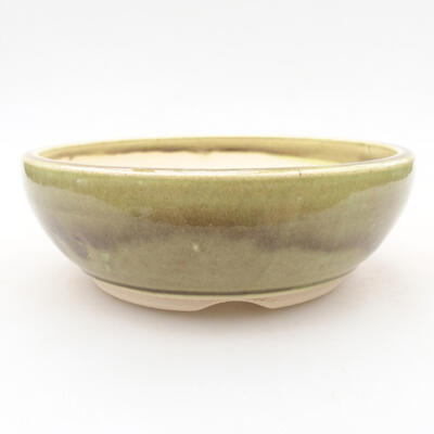 Ceramic bonsai bowl 14 x 14 x 5 cm, color green - 1