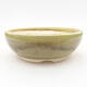 Ceramic bonsai bowl 14 x 14 x 5 cm, color green - 1/3