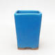 Ceramic bonsai bowl 7.5 x 7.5 x 11 cm, color blue - 1/3
