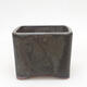 Ceramic bonsai bowl 10 x 10 x 8 cm, color gray - 1/3