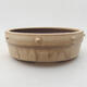 Ceramic bonsai bowl 16.5 x 16.5 x 5.5 cm, beige color - 1/3