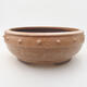 Ceramic bonsai bowl 18 x 18 x 7 cm, beige color - 1/3