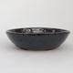 Ceramic bonsai bowl 18 x 18 x 5 cm, black-blue color - 2nd quality - 1/4