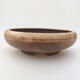 Ceramic bonsai bowl 19.5 x 19.5 x 6.5 cm, beige color - 1/3