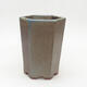 Ceramic bonsai bowl 12.5 x 11.5 x 16.5 cm, color brown-blue - 1/3