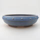 Ceramic bonsai bowl 26 x 26 x 8 cm, color blue - 1/3