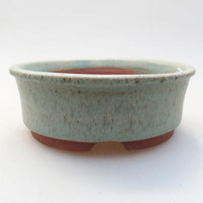 Ceramic bonsai bowl 10 x 10 x 3.5 cm, color green - 1