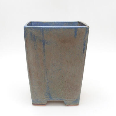 Ceramic bonsai bowl 14.5 x 14.5 x 19.5 cm, color blue-brown - 1