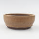 Ceramic bonsai bowl 10 x 10 x 3 cm, color brown - 1/3
