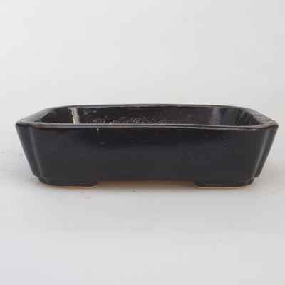 Ceramic bonsai bowl 12.5 x 9 x 3 cm, color black - 2nd quality - 1