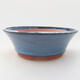 Ceramic bonsai bowl 15 x 15 x 5 cm, color blue - 1/3