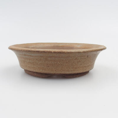 Ceramic bonsai bowl 11.5 x 11.5 x 3 cm, color brown - 1