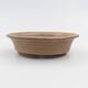 Ceramic bonsai bowl 11.5 x 11.5 x 3 cm, color brown - 1/3