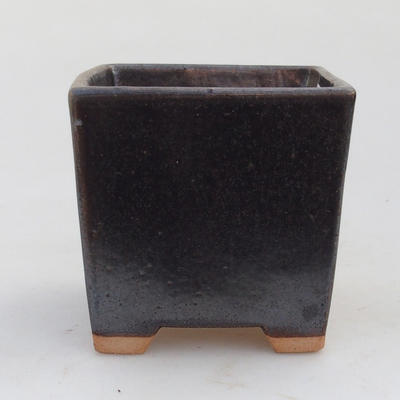 Ceramic bonsai bowl 9 x 9 x 8,5 cm, color brown - 2nd quality - 1