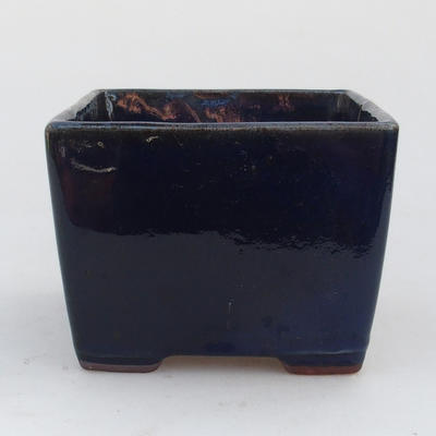 Ceramic bonsai bowl 12 x 12 x 8,5 cm, color blue - 2nd quality - 1