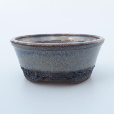 Ceramic bonsai bowl 9 x 9 x 4 cm, color blue - 1